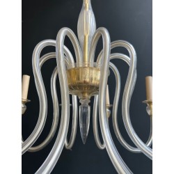 Ten-Arm Murano Crystal Chandelier, Italian Work, circa 1970 – Maison BARROIS