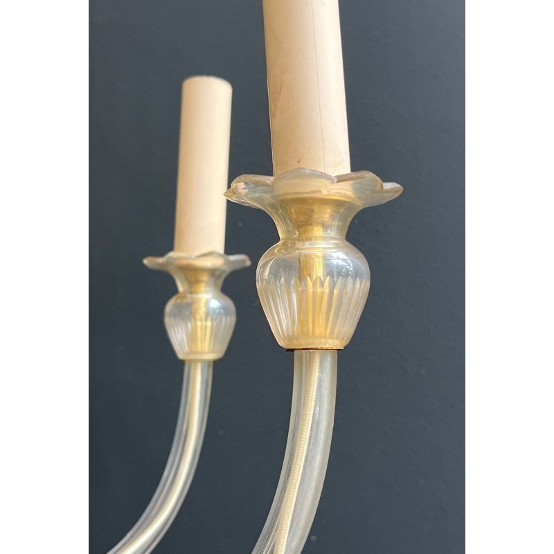 Lustre en Cristal de Murano à 10 Bras, Travail Italien, vers 1970 – Maison BARROIS