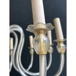 Ten-Arm Murano Crystal Chandelier, Italian Work, circa 1970 – Maison BARROIS