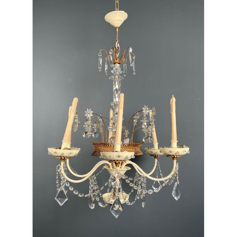 Art Déco Chandelier Crystal Stars Maison Baguès Paris circa 1940 | Maison BARROIS