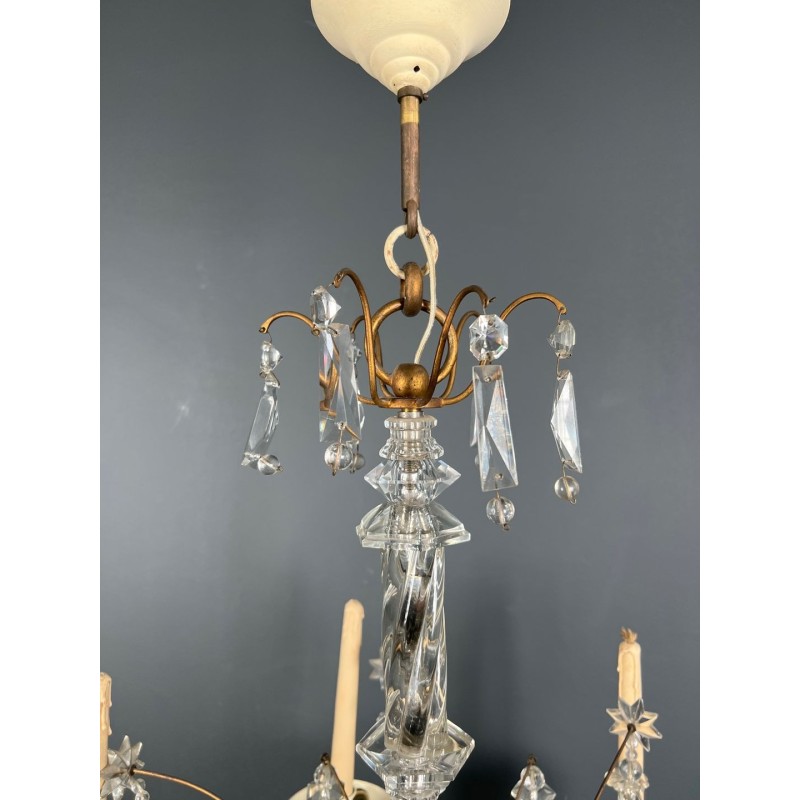 Art Déco Chandelier Crystal Stars Maison Baguès Paris circa 1940 | Maison BARROIS