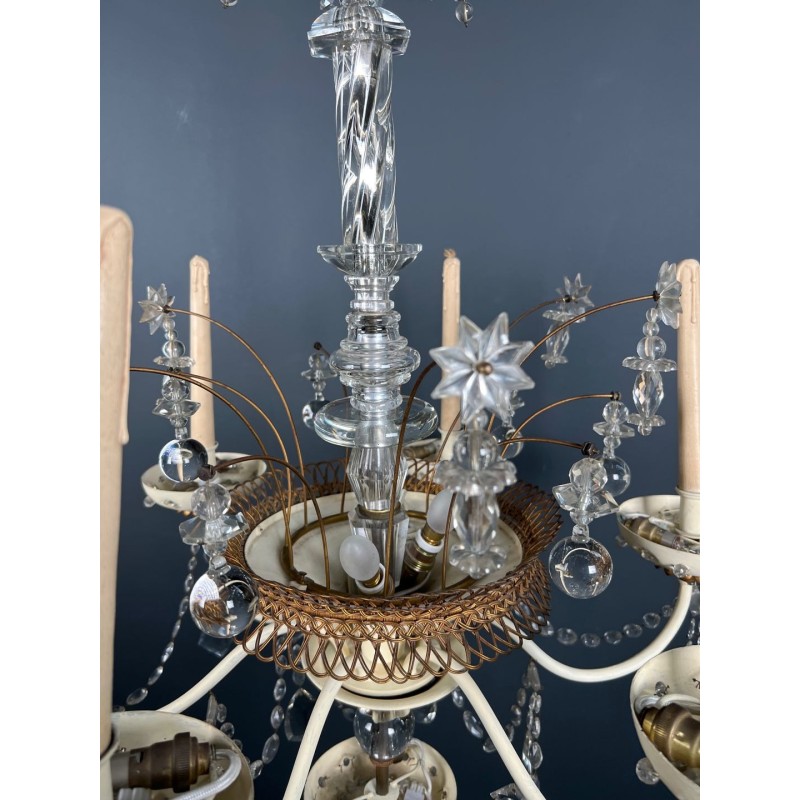 Art Déco Chandelier Crystal Stars Maison Baguès Paris circa 1940 | Maison BARROIS