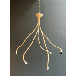 Rope Chandelier Design Object Mid-Century Modern French Work circa 1970 | Maison BARROIS