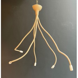 Lustre Corde Design Mid-Century Modern Travail Français circa 1970 | Maison BARROIS