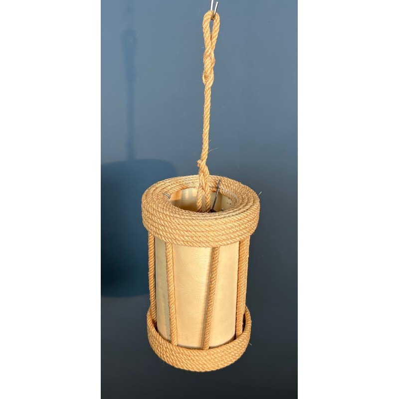 Rope Lantern by Audoux-Minet — French Mid-Century, circa 1950