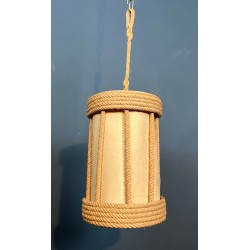 Rope Lantern by Audoux-Minet — French Mid-Century, circa 1950