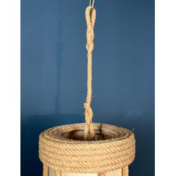 Rope Lantern by Audoux-Minet — French Mid-Century, circa 1950