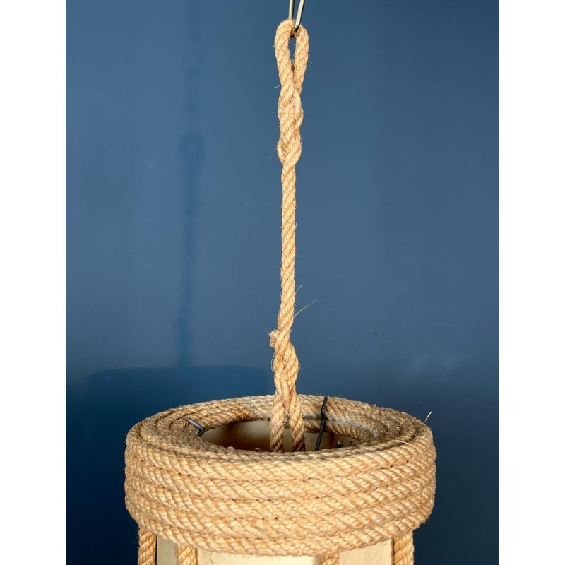 Rope Lantern by Audoux-Minet — French Mid-Century, circa 1950