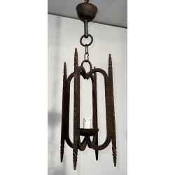 Wrought Iron Lantern — French Work, circa 1950