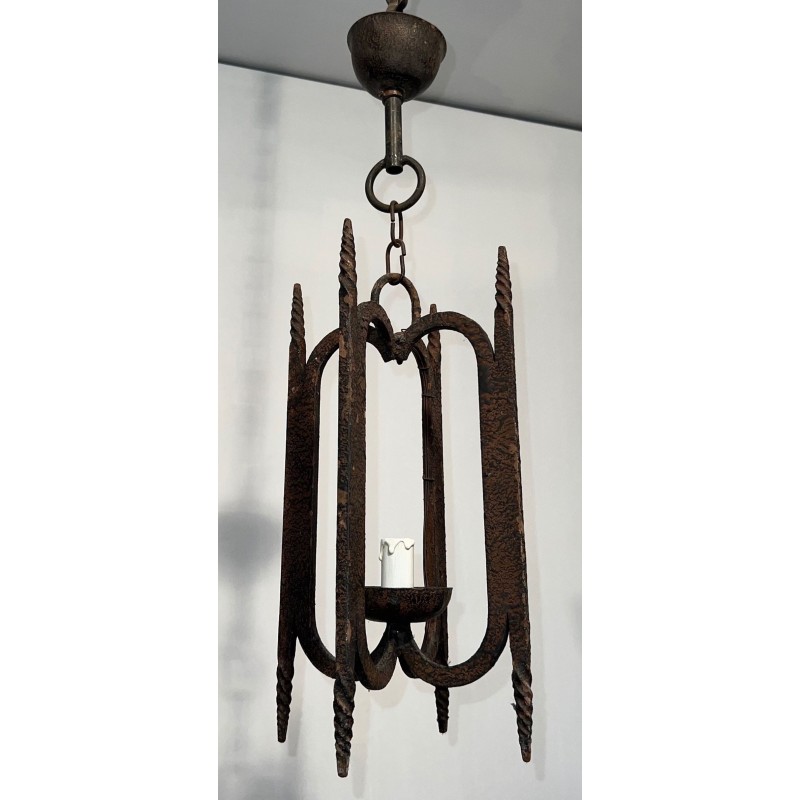Wrought Iron Lantern — French Work, circa 1950