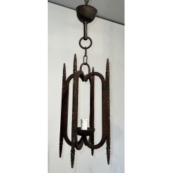 Lanterne en Fer Forgé — Travail Français, vers 1950
