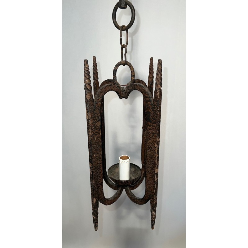 Wrought Iron Lantern — French Work, circa 1950