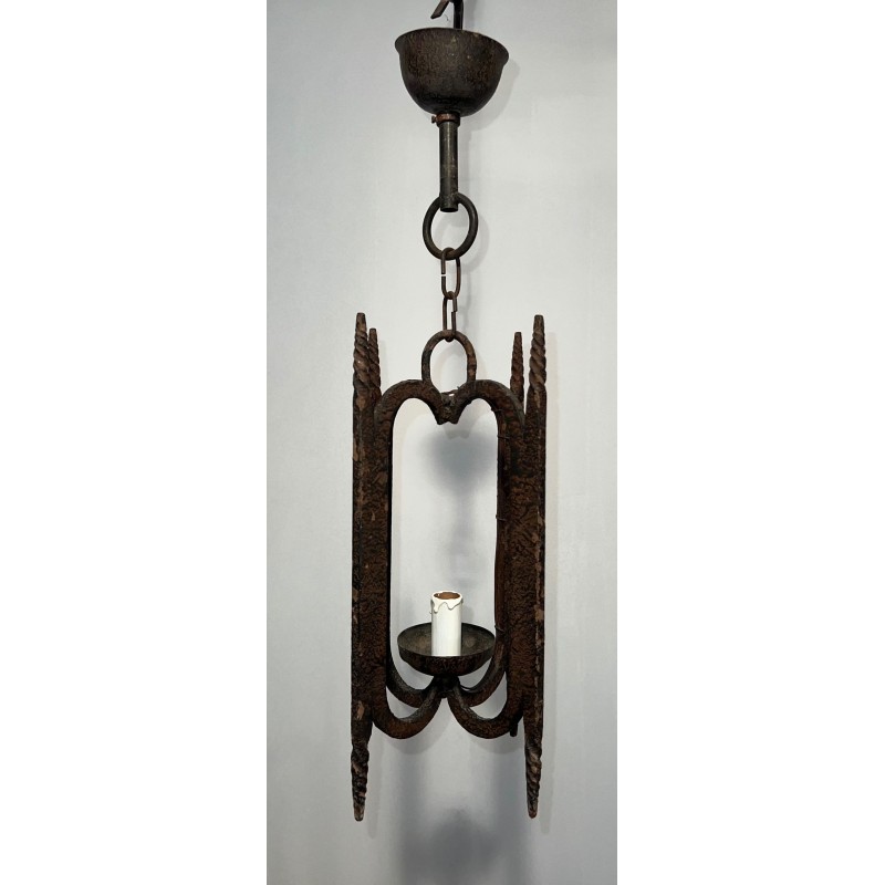 Wrought Iron Lantern — French Work, circa 1950