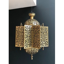 Exceptional Large Brass Oriental Lantern — 19th Century