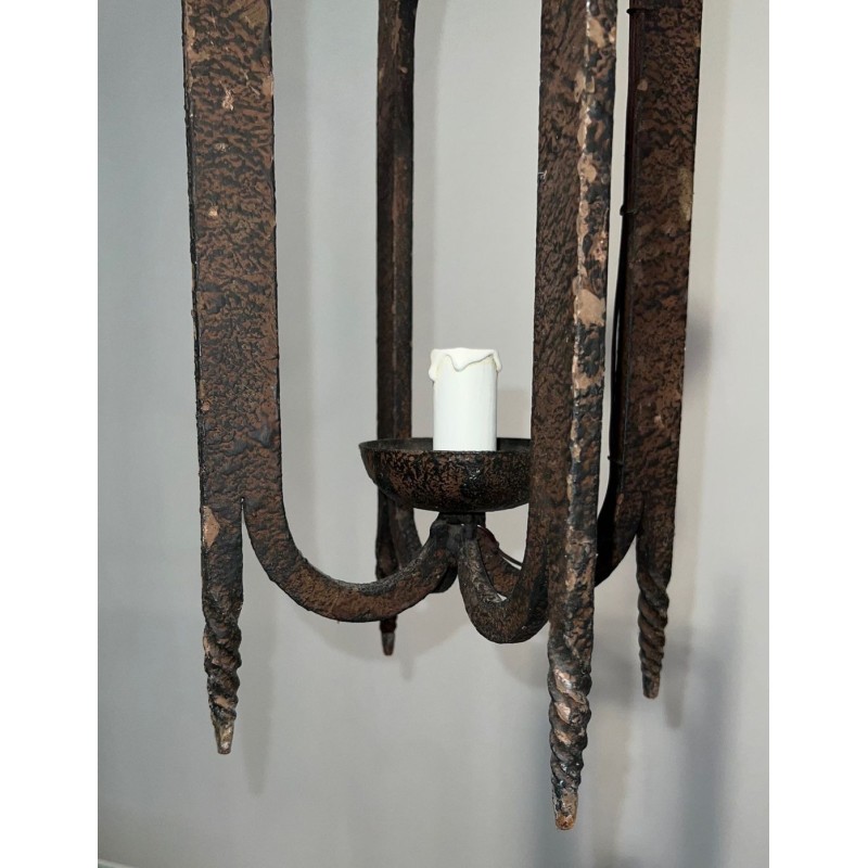 Wrought Iron Lantern — French Work, circa 1950