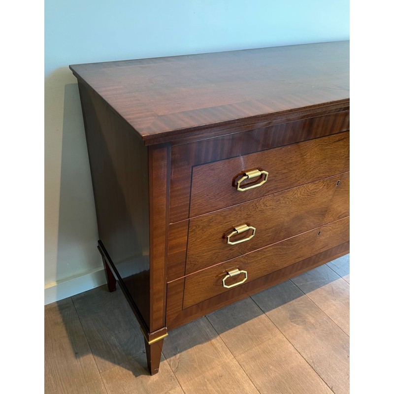 Commode Néoclassique Acajou et Laiton, De Coene Frères, Belgique, vers 1950 | Maison BARROIS