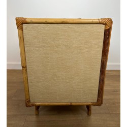 Bamboo, Rattan and Raffia Chest of Drawers, Audoux-Minet, France, circa 1950 | Maison BARROIS