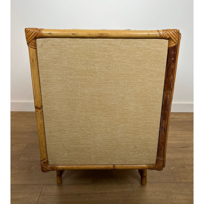 Bamboo, Rattan and Raffia Chest of Drawers, Audoux-Minet, France, circa 1950 | Maison BARROIS