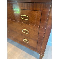 Commode Néoclassique Acajou et Laiton, De Coene Frères, Belgique, vers 1950 | Maison BARROIS