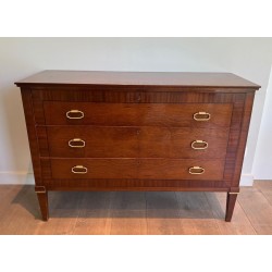 Commode Néoclassique Acajou et Laiton, De Coene Frères, Belgique, vers 1950 | Maison BARROIS