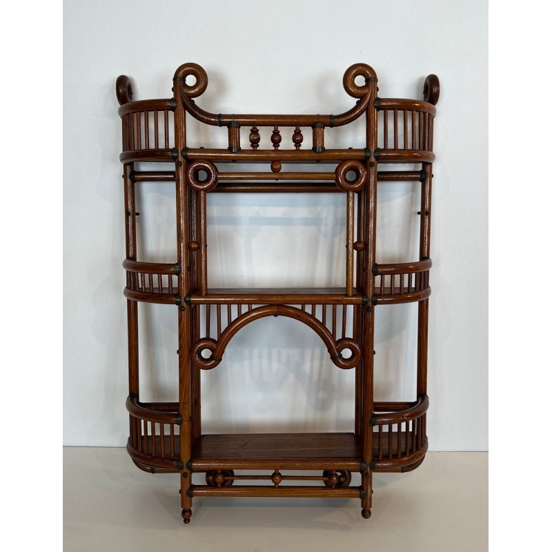 Bentwood and Brass Wall Shelf Unit, Austrian Arts & Crafts, circa 1900 | Maison BARROIS