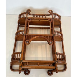 Bentwood and Brass Wall Shelf Unit, Austrian Arts & Crafts, circa 1900 | Maison BARROIS