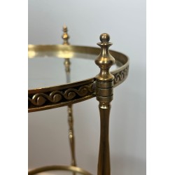 Round Brass and Glass Guéridon, Maison Jansen, France, circa 1940 | Maison BARROIS