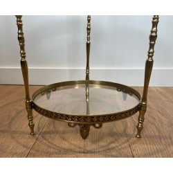 Round Brass and Glass Guéridon, Maison Jansen, France, circa 1940 | Maison BARROIS