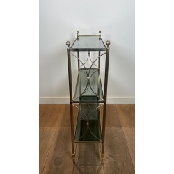 Étagère Néoclassique Métal Argenté, Attribuée Maison Jansen, vers 1940 | Maison BARROIS