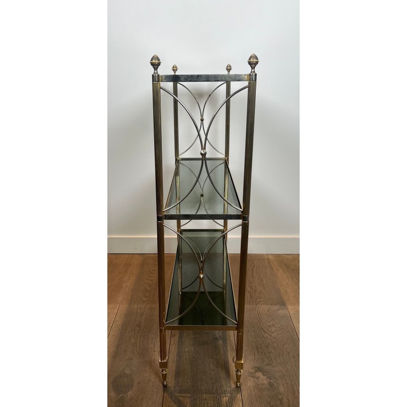 Neoclassical Silvered Metal Shelf Unit, Attributed Maison Jansen, circa 1940 | Maison BARROIS