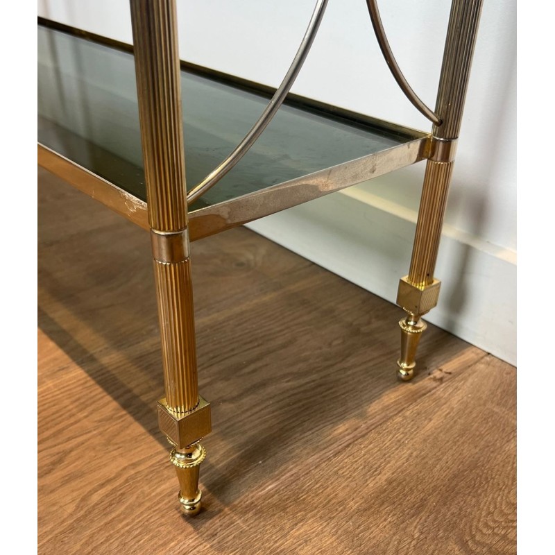 Neoclassical Silvered Metal Shelf Unit, Attributed Maison Jansen, circa 1940 | Maison BARROIS