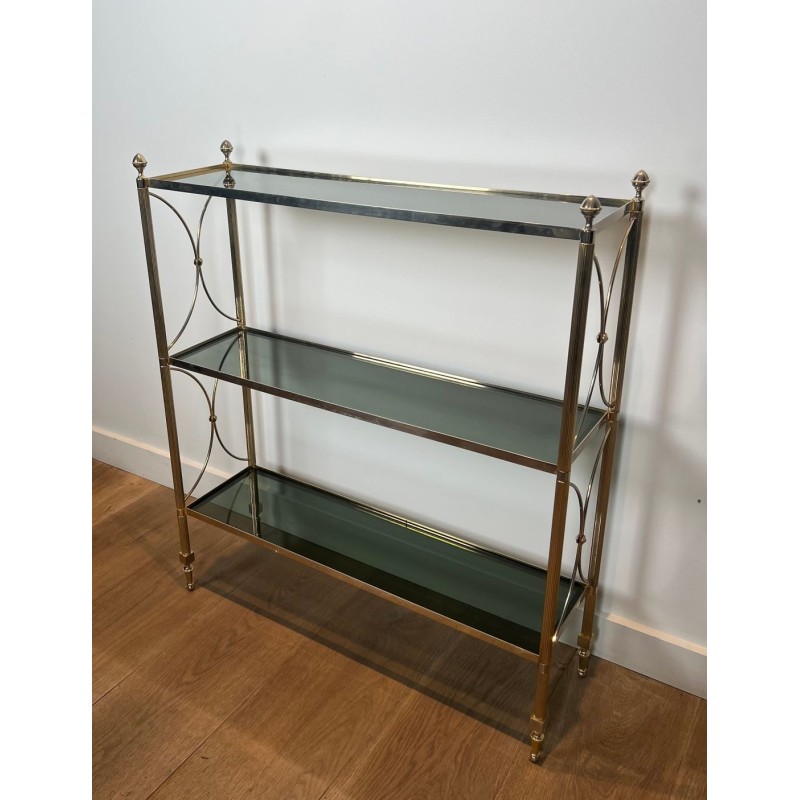 Étagère Néoclassique Métal Argenté, Attribuée Maison Jansen, vers 1940 | Maison BARROIS