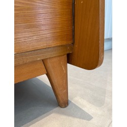 Grande Enfilade en Sapin et Rotin, France, vers 1970 | Maison BARROIS