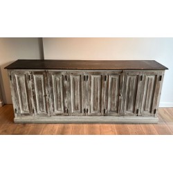 Grand Buffet Chêne Patiné Six Portes, France, XIXe Siècle