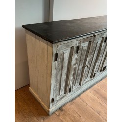 Grand Buffet Chêne Patiné Six Portes, France, XIXe Siècle