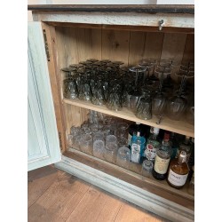 Large Patinated Oak Six-Door Buffet, French, 19th Century