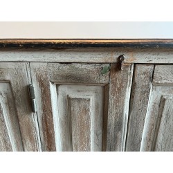 Large Patinated Oak Six-Door Buffet, French, 19th Century