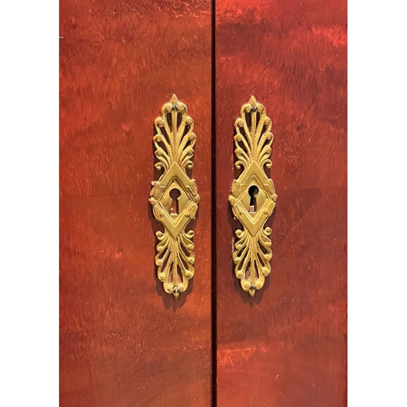 Empire Style Secretary in Flamed Mahogany, Italian, circa 1970