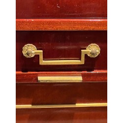 Empire Style Secretary in Flamed Mahogany, Italian, circa 1970