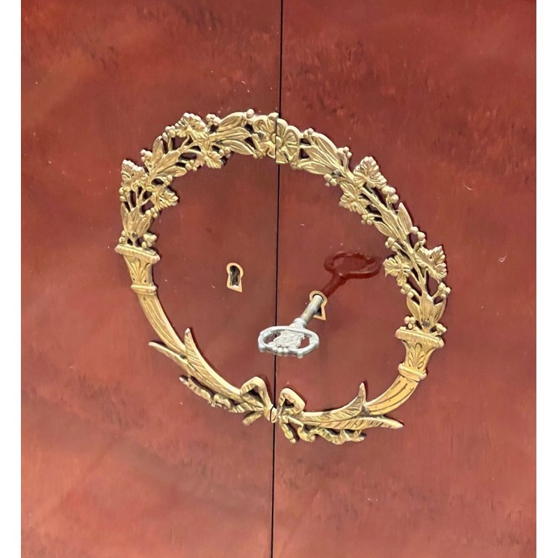 Secrétaire Empire Acajou Flammé, Italie, vers 1970