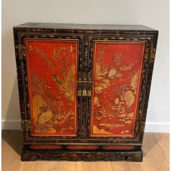 Lacquered Chinoiserie Cabinet, French Art Déco, circa 1940