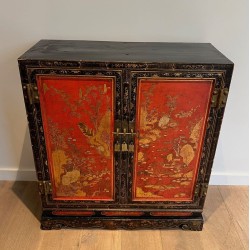 Lacquered Chinoiserie Cabinet, French Art Déco, circa 1940