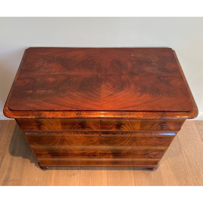 Commode Acajou Flammé, France, Époque Empire, vers 1820