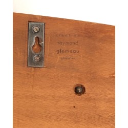 Shelf Unit by Raymond Glemeau, Rattan, Wood, Metal, circa 1970