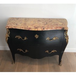 Commode Galbée Ébonisée, De Beyne Roubaix, Art Nouveau, vers 1900
