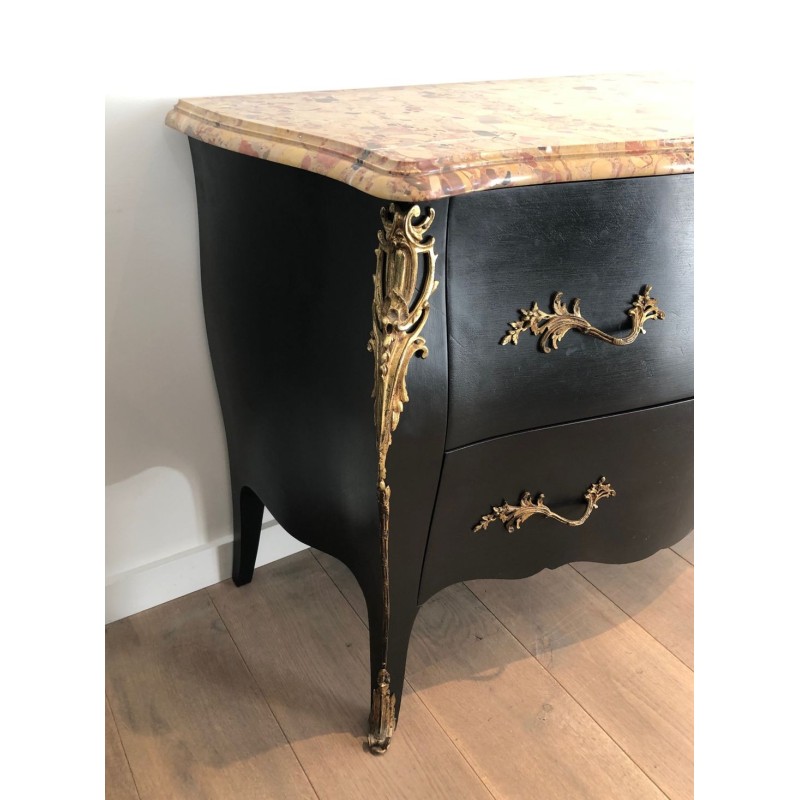 Commode Galbée Ébonisée, De Beyne Roubaix, Art Nouveau, vers 1900