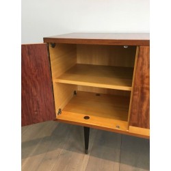 Four-Door Sideboard in Sapelli Mahogany and Sycamore, Italian, circa 1960
