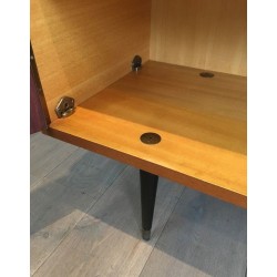 Four-Door Sideboard in Sapelli Mahogany and Sycamore, Italian, circa 1960