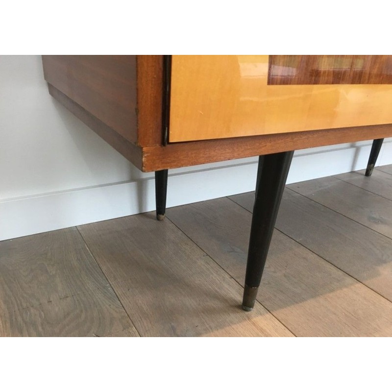 Enfilade Sapelli et Sycomore sur Base Noircie, Italie, vers 1960