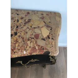 Commode Galbée Ébonisée, De Beyne Roubaix, Art Nouveau, vers 1900